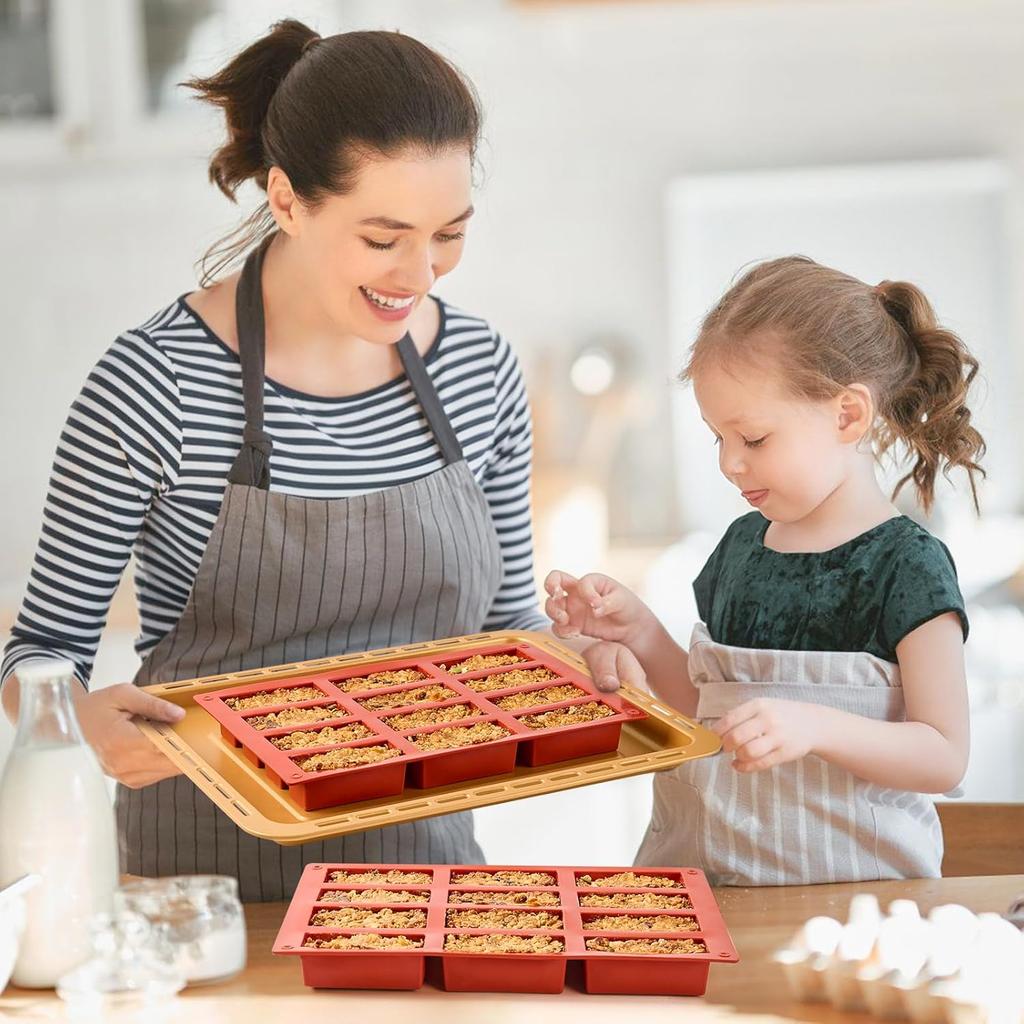 Silicone Cake Molds Cookie Chocolate Bar Molds Non-stick Durable Rectangle Candy Mold Baking Accessories Handmade Gifts