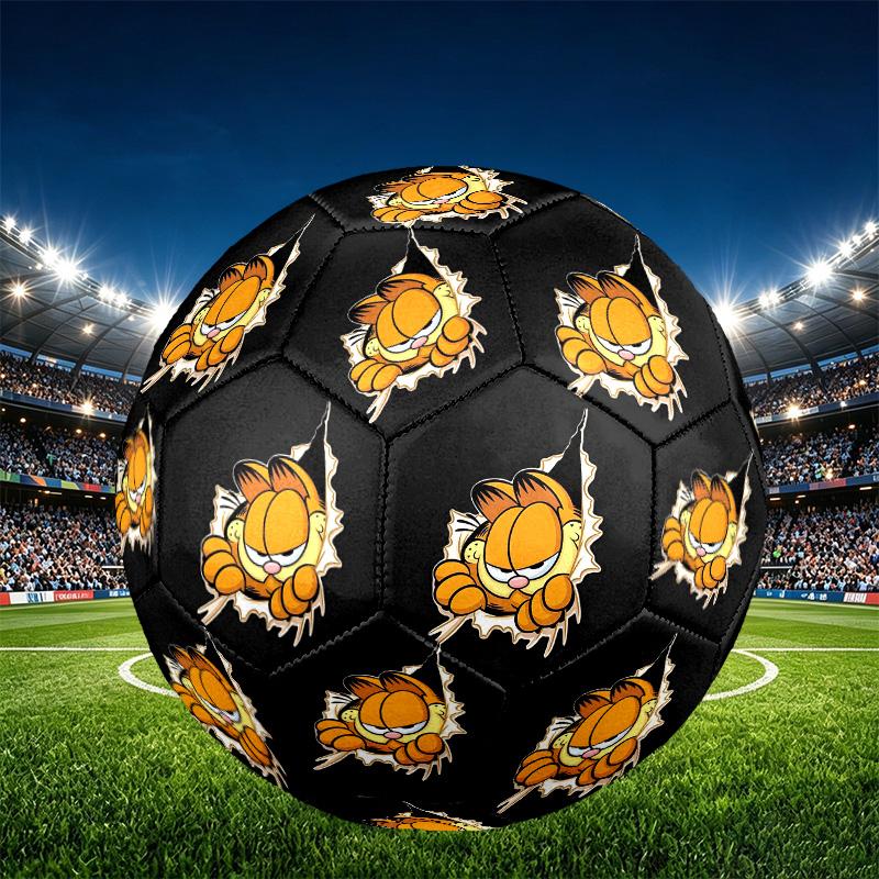 Garfield Print Size 5 Soccer Ball, PU Wear Resistant Football for Match Training and Daily Practice, Birthday Gift for Soccer Fans