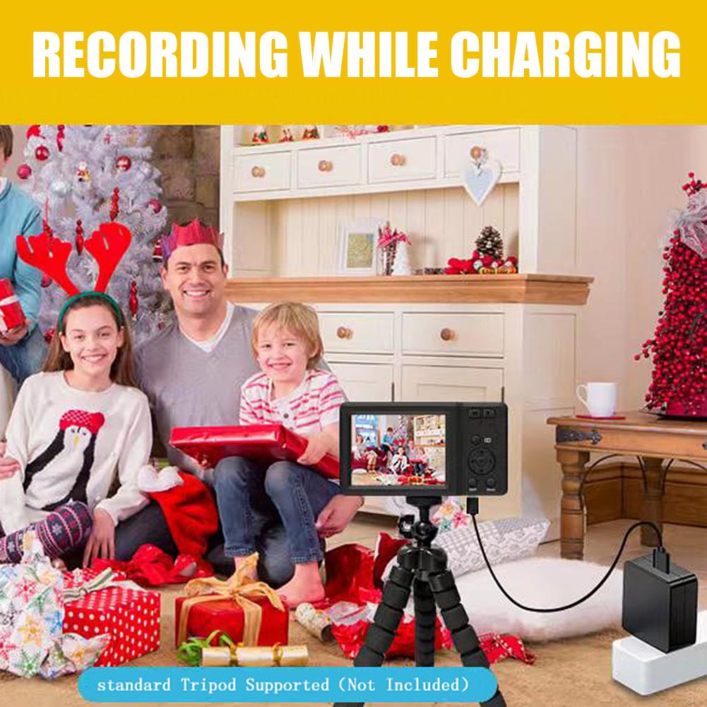 Камера для видеоблогов 2,7-дюймовая ЖК-камера для путешествий, портативная камера 4K, 56 МП, 56 миллионов пикселей, защита от сотрясений, 20-кратный зум для фото и видеосъемки