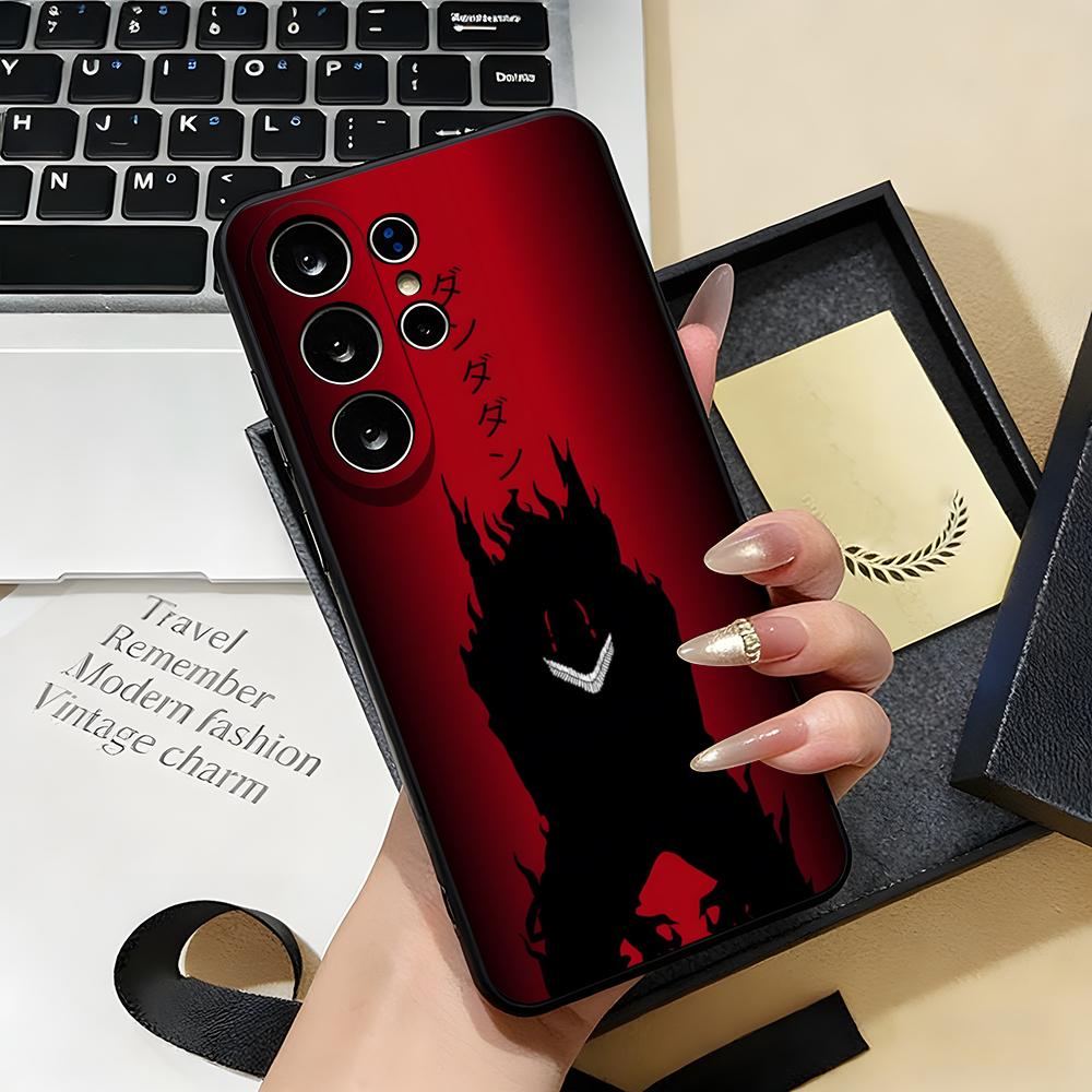 Чехол для телефона ANIME D-Dandadans для Samsung S26 S25 S24 FE S23 S22 S21 Plus S20 Ultra Note20Ultra Черный Мягкий