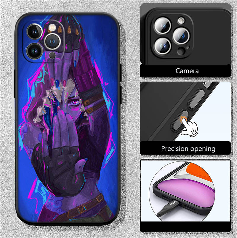 Чехол для телефона ED4 Arcane Jinx для iPhone 6 6s 7 8 11 12 13 14 15 XS Pro Max XR X SE Samsung S20 S21 S22 S23 S24 FE Ultra Plus Lite S21S A55