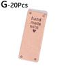20pcs Handmade With Love For Hat Jeans Bag PU Leather Tags Colorful Sewing Accessories