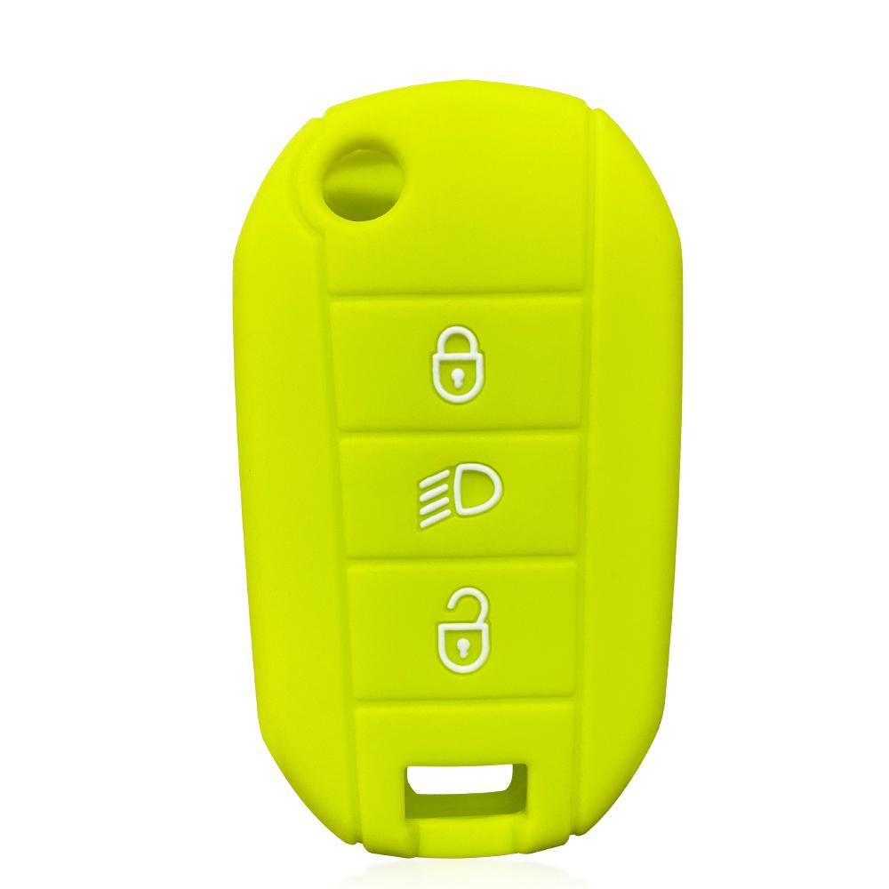 Funda Llave For Peugeot 208 308 3008 2008 307 Silicone Key Case For Peugeot 508 407 Expert Rifter Partner Car Key Cover Case Fob