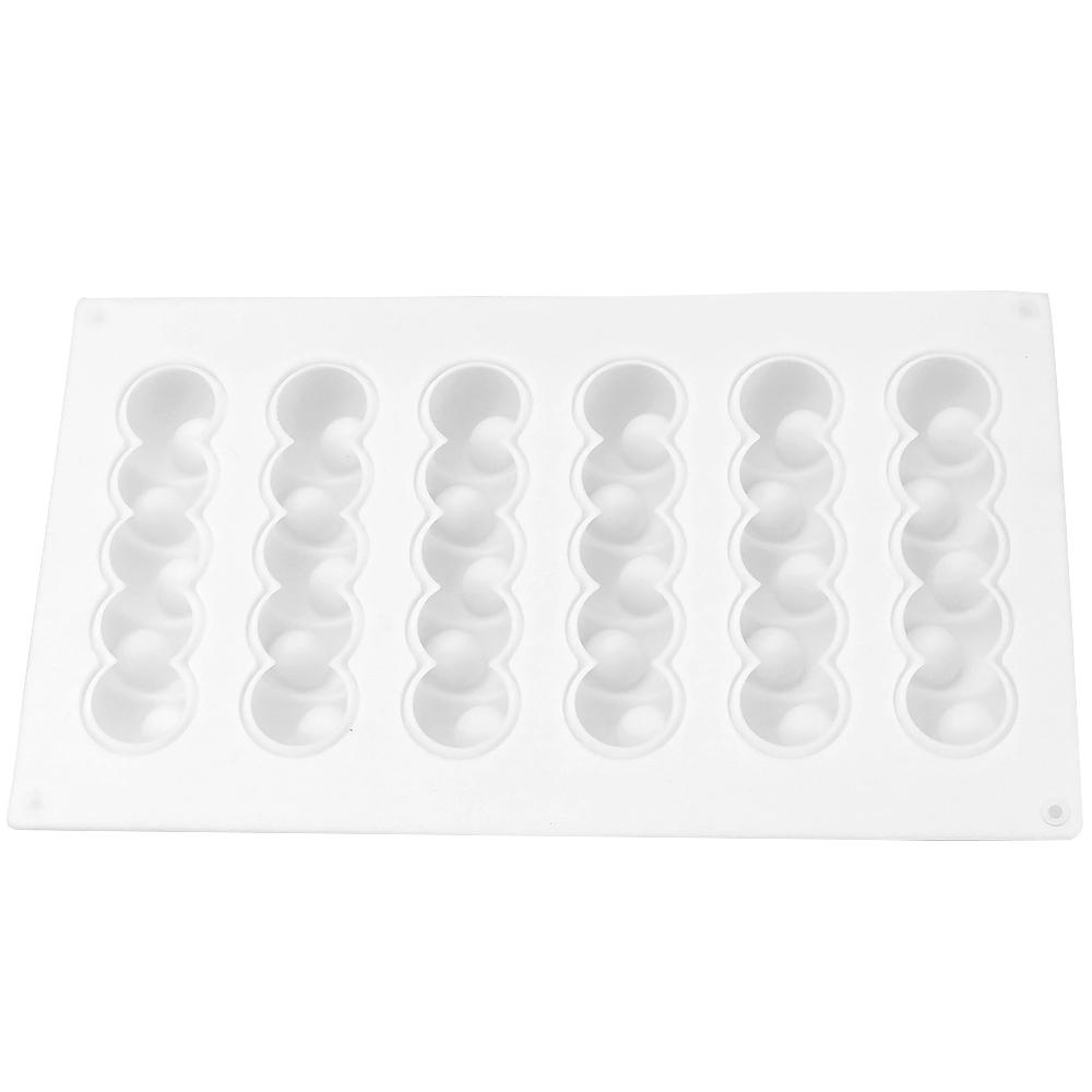 6-гнездовая силиконовая форма в форме длинной полосы для шариков, формы для выпечки, форма для мусса, шоколада, выпечки, форма для торта в виде сердца, инструменты для украшения десертов