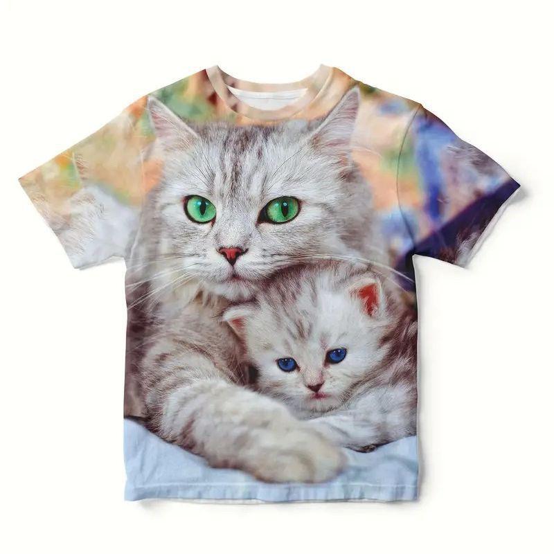 Kids T Shirt Animals Pattern Girls Summer Sportwear T-shirts O Neck Short Sleeve 3d Printed T Shirt Casual Breathable Tops