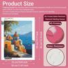 Diamond Painting Kit. DIY Diamond Art. Santorini Mediterranean Scenery Gift for Friends and Family. Home Decor Artwork (Full Round Drills)