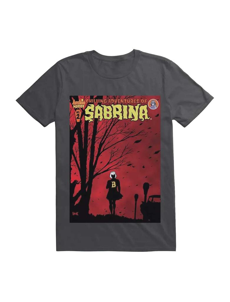 Chilling Adventures of Sabrina Windy Poster T-Shirt Summer Hip Hop Men Women Short Sleeves Carpenter Round Neck Oversize Tee Top
