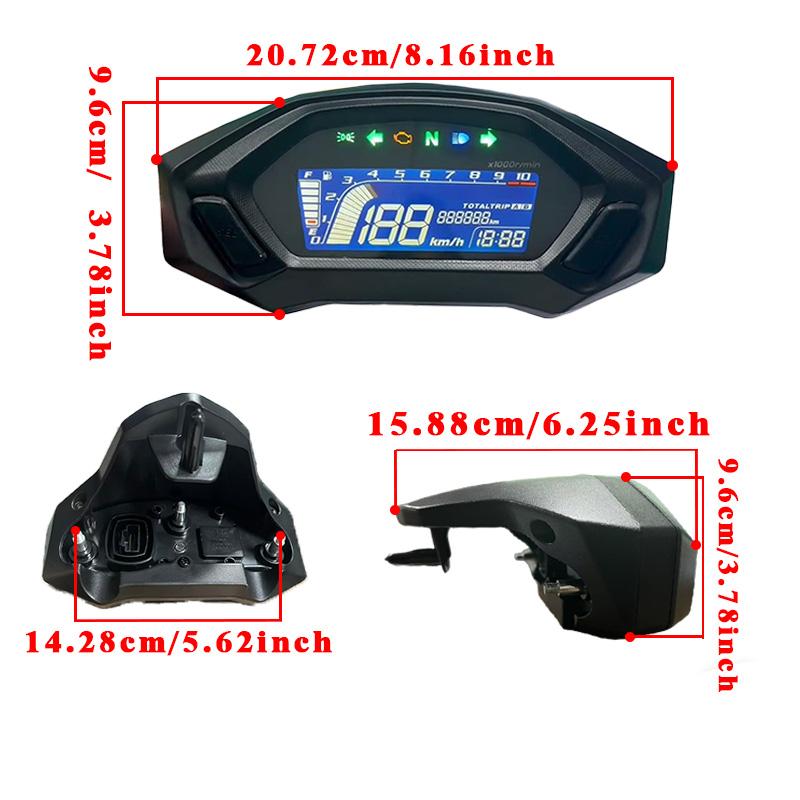 New Motorcycle Accessories Speedometer Moto Digital Dashboard Tachometer Display Panel for Honda CBF190R CBF 190 CB190 CB 190