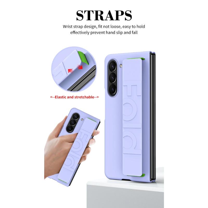 Чехол-браслет Streth Elastic для Samsung Galaxy Z Fold 6 5 4 3 5G Z Fold 4 Z Fold 6, модный защитный противоударный чехол для кожи