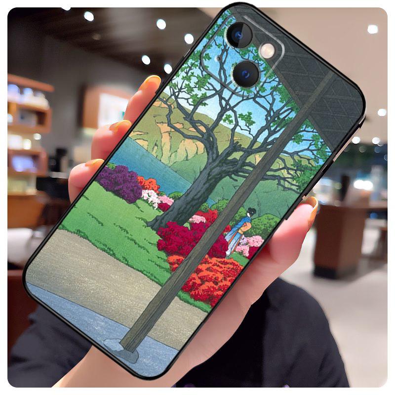 Японский чехол в стиле Укиё-э для iPhone 17 Pro Max 15 14 13 11 12 16 Pro Max mini 15 16 Plus 16e 17 Air Чехол для телефона
