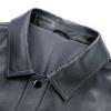 FAPAI Men's Genuine Sheepskin Turn-Down Collar Leather Jacket