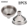 (Nikita) 2 Pcs Stainless Steel Funnel for Flask Liquor Bottle Funnel Stainless Steel