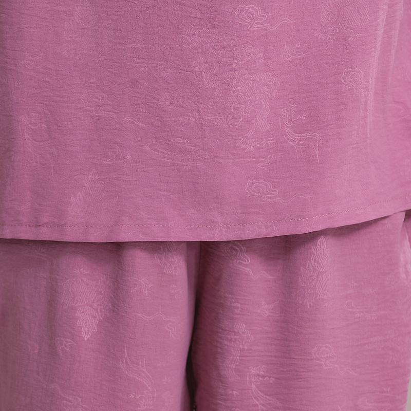 Летний женский костюм больших размеров размера плюс 3XL-7XL, повседневный элегантный свободный комплект с короткими рукавами и брюками, летняя одежда высокого качества