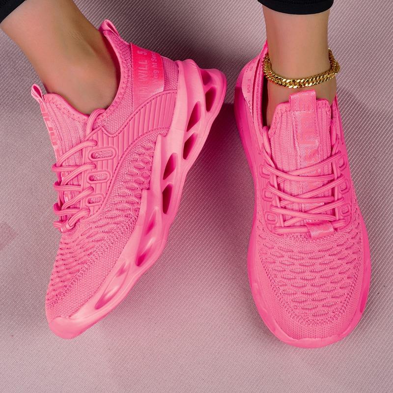 Легкие спортивные кроссовки для женщин и мужчин Four Seasons большого размера Flyweave Fitness Jogging Shoes