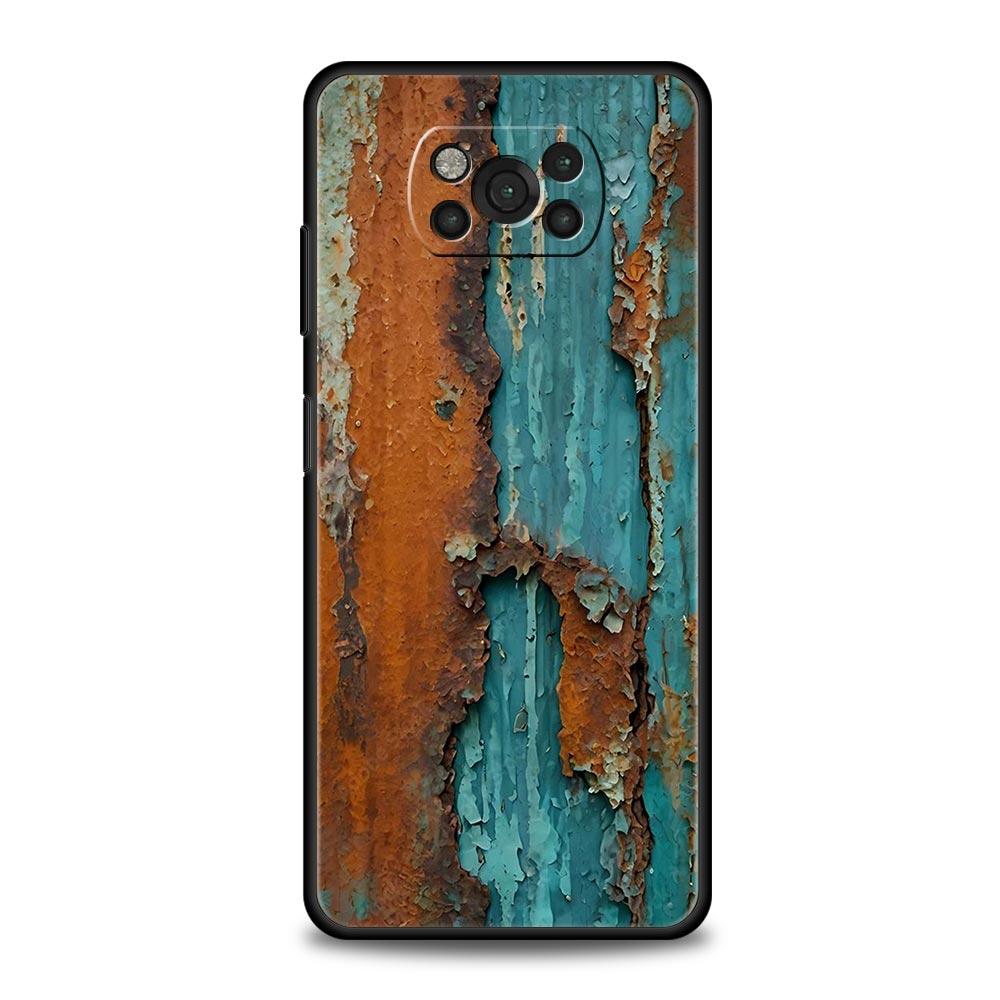 Винтажный индустриальный стиль Ржавый чехол для телефона для Xiaomi Poco F7 F6 F5 F4 F3 X6 X5 X4 X3 NFC F7 Ultra M4 C51 C55 GT Мягкая TPU крышка