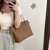 Chic And Trendy Pu Tote Shoulder Bag For Women Ideal For Commuting And Casual Use