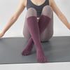 Спортивные гольфы с 5 пальцами длинные женские однотонные хлопковые силиконовые нескользящие чулки корейская мода носки для спортзала йоги пилатеса с пальцами