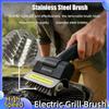 Stainless Steel Electric Grill Brush Portable Roller Grill Cleaner Brush  Outdoor Cooking