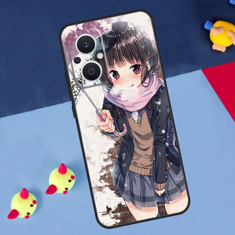Аниме девушка мультяшная япония милый Для OPPO Reno 14 13 12 11 10 Pro 8T 11F 12F 13F 14F 7 8 Lite OPPO Find X8 X6 X5 X9 Pro Чехол