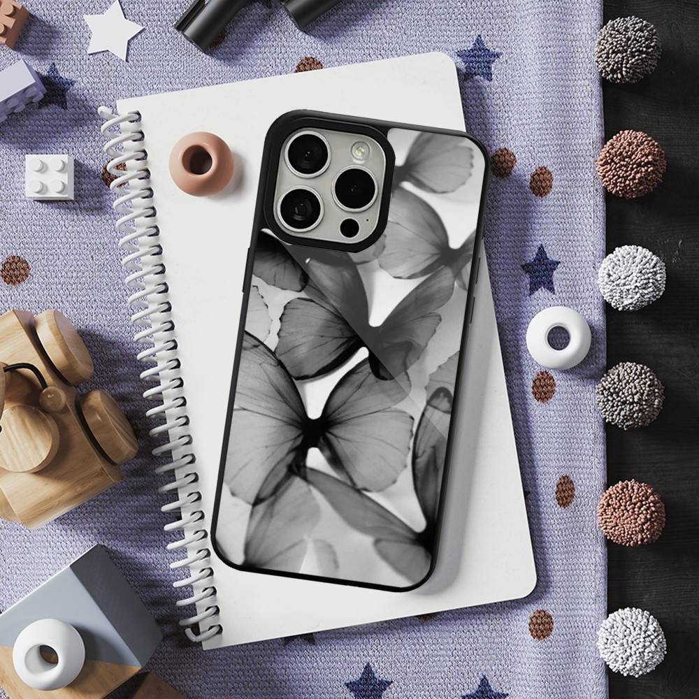 Fashion Pattern Black White Phone Case For iPhone 13,12,11,16,15,17,14,Pro,Max,Plus,Mini, For Magsafe,Magnetic Wireless Charging