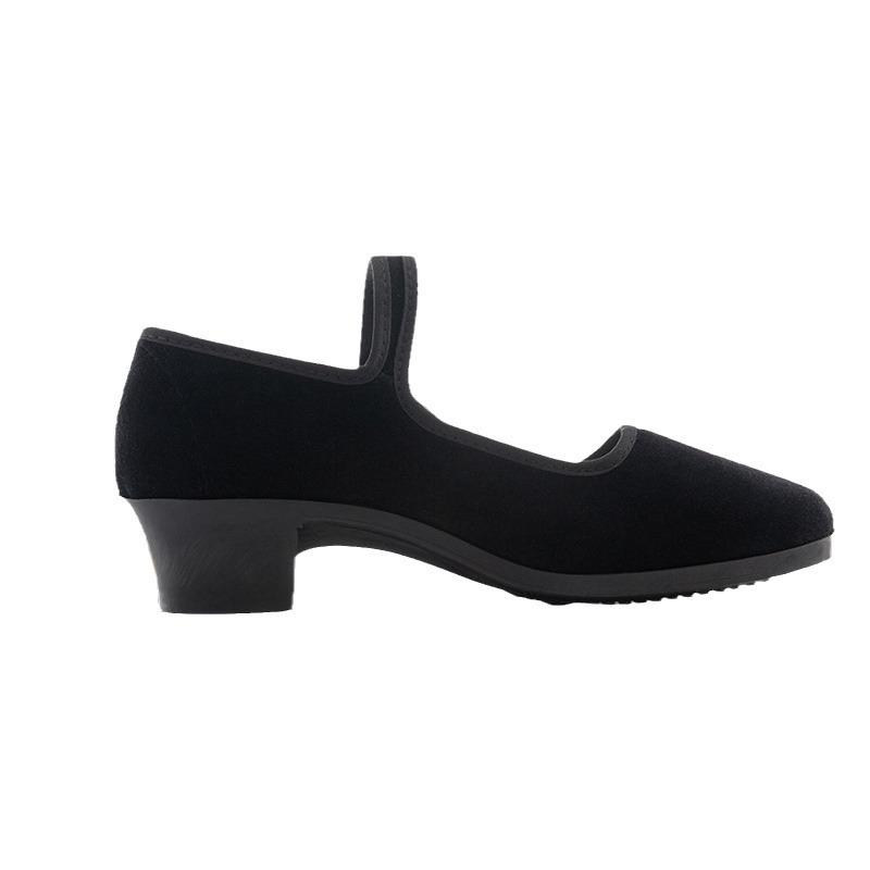 Девочки-подростки Экзамены по оценке танца Специализированная танцевальная обувь Женская этническая танцевальная обувь Черные тканевые туфли