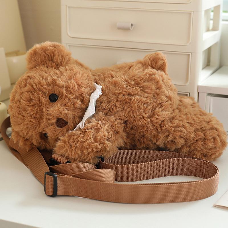 Spring plush backpack children's bear bag girls travel pink rabbit backpack birthday gift