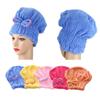 Microfiber Cap For Quick Drying Of Hair, Wrap Towel With Bow Tie, Bath And Bathroom Accessories