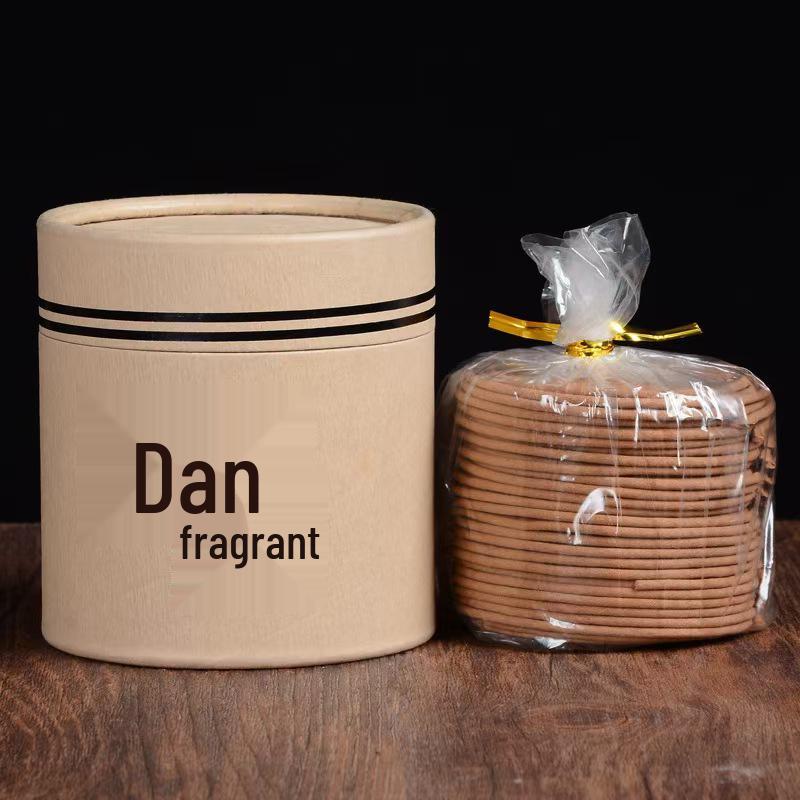 Natural Agarwood & Sandalwood 48-Coil Incense for Bedroom Air Purification with Mugwort in Home Use Paper Box