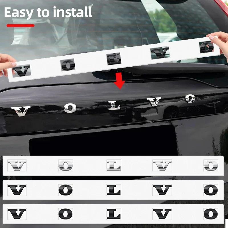 3D ABS Буквы Логотип Наклейка Значок На Задний Багажник Автомобиля Для Volvo Xc60 Xc90 V40 V60 S60 V50 V90 S80 C40 XC40 V70 XC70 C30 C70 T5 T6