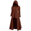 Winter Womens Fashion Hooded Plus Size Vintage Cloak High Low Sweater Blouse Long Tops