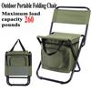 Portable Outdoor Folding Ice Pack Chair with Storage Bag with Backrest Insulation 3-in-1 Leisure Camping Fishing Chair