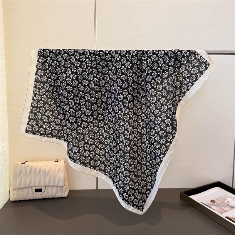 Cashew Print Hairbands Scarf Women Elagant Cotton Linen Feeling Bandana Neck Kerchief Head Bands Foulard Female Scarfs