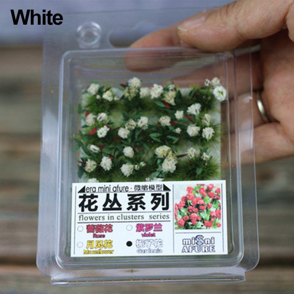 Пейзаж Сказочный сад Сцена Модель Миниатюрный цветочный кластер Статичные пучки травы Песок Таблица макет