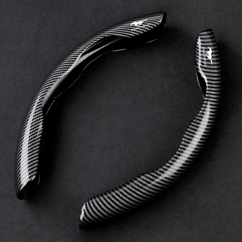 New 2026 Car Sticker Ford New 2025 Hot New Carbon fiber Car Steering Wheel Cover Non-slip Protector Sleeves For Mustang Ford Fie