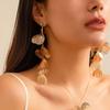 Fashion Long Tassel Petal Drop Earrings for Women Luxury Metal Crystal Hollow Flower Temperament Earrings Wedding Zircon Gifts