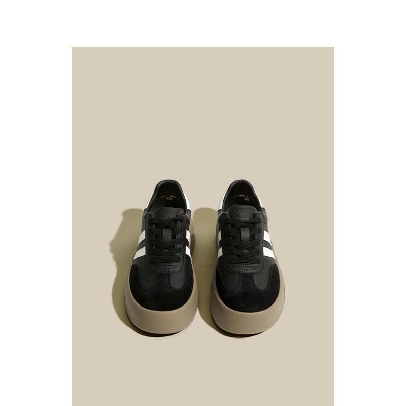 Кожаная платформа женская весна новая мода классические универсальные повседневные спортивные кеды