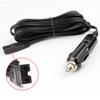 Black 1.8M Car Refrigerator Power Cord Extension Cord Universal 12V 24V DC Heating / Cooling Box Cigarette Lighter Power Cable