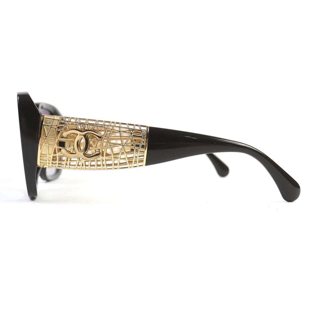 Отличные очки CHANEL COCO Mark квадратной формы, солнцезащитные очки, текущая модель, черные 5532-A, б/у