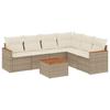 VidaXL Salon de jardin avec coussins 7 pcs beige résine tressée 3226009