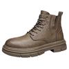 Hot Selling Men's Genuine Leather Boots Europe America Khaki Work Boots Men's Office Business Boots Classic Casual Short Boots