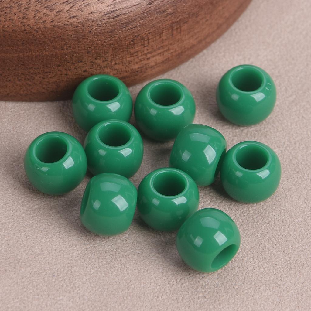 50pcs Round Opaque Acrylic 10mm Loose Big Hole Beads Wholesale Lot Crafts Findings for DIY Jewelry Making