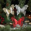 3Pcs New Year DIY Artificial Butterfly Decoration Plastic Christmas Tree Ornament
