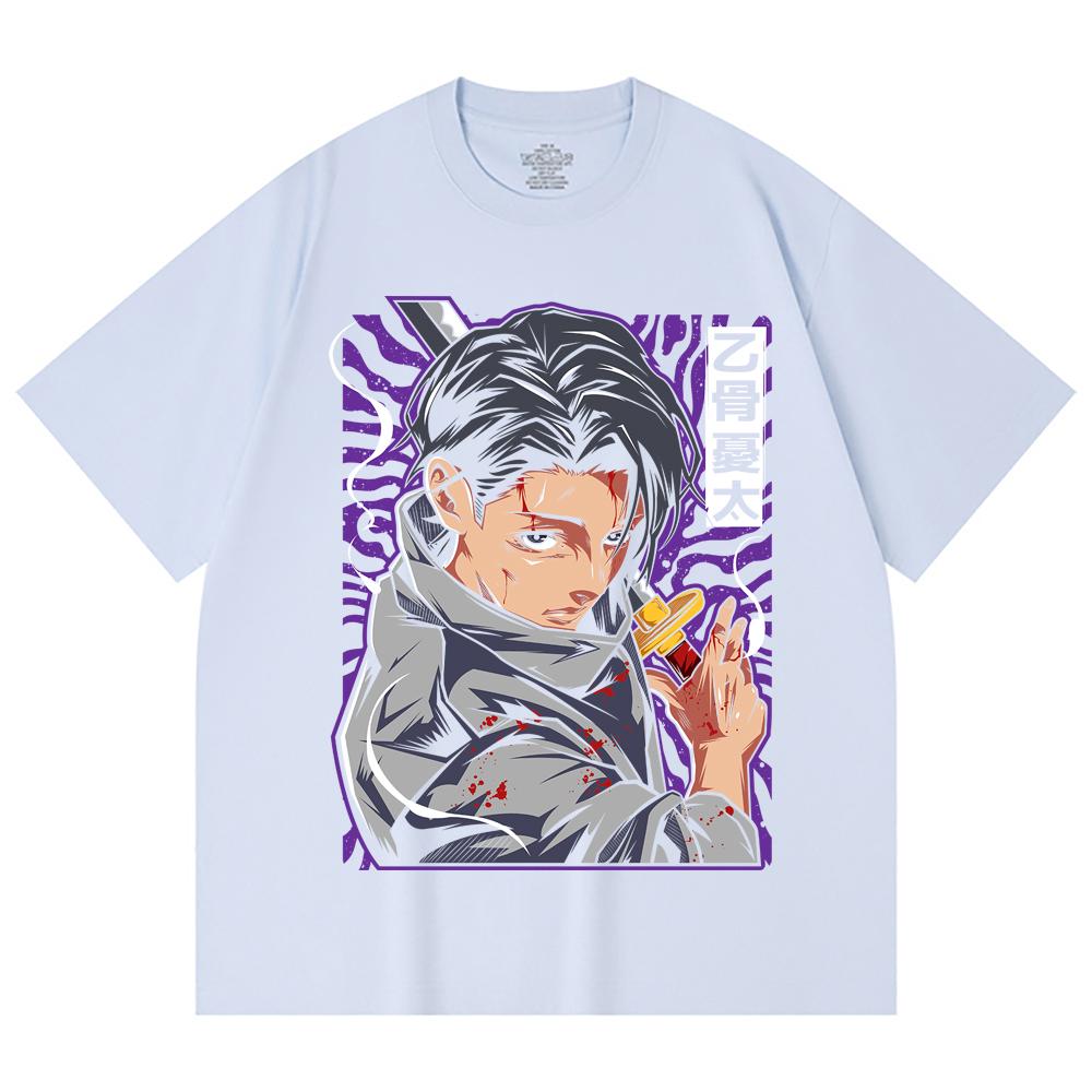 230 Gsm 100% Cotton Jujutsu Kaisen V53 Yuta Print Unisex Heavy Cotton T Shirt