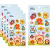 Коричневые блестящие наклейки Line Friends Jungle Brown, разноцветные, 5 шт.