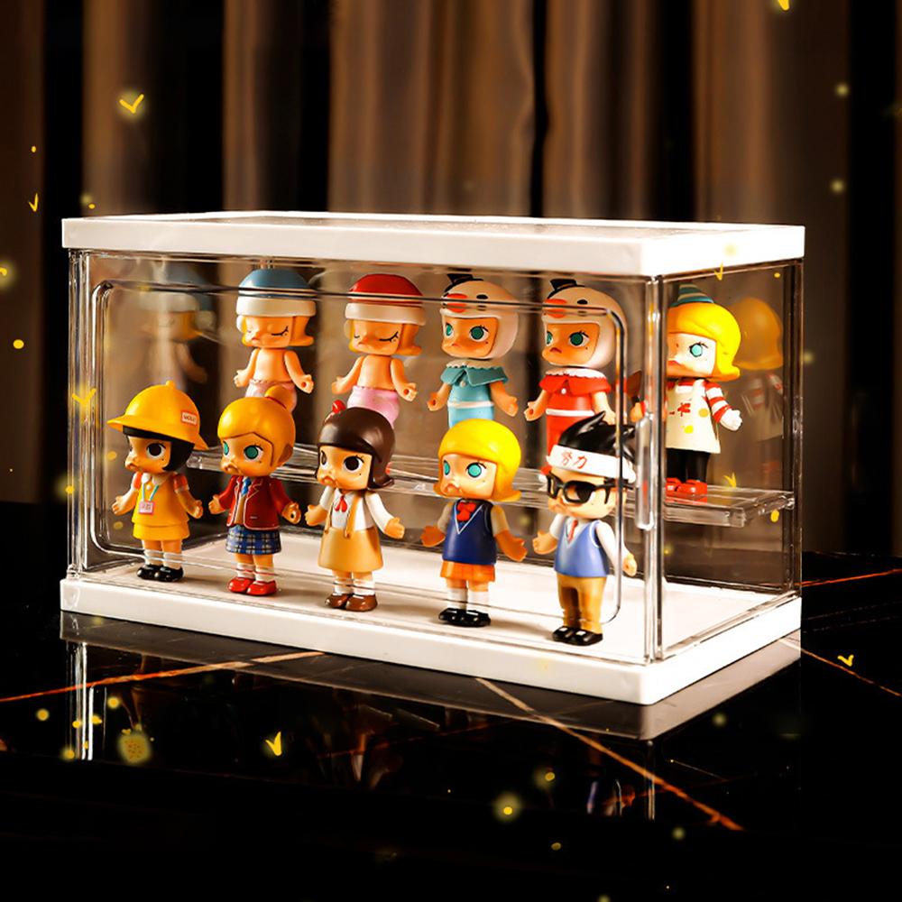 Прозрачная акриловая стойка-витрина для хранения blind box (сюрприз-боксов) для кукол ручной работы, коробка для демонстрации кукол Bubble Mart