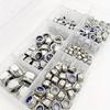 200pcs/box Stainless Steel Nylon Anti-Slip Self-Locking Nuts, Hexagonal Screw Caps for Construction, Maintenance