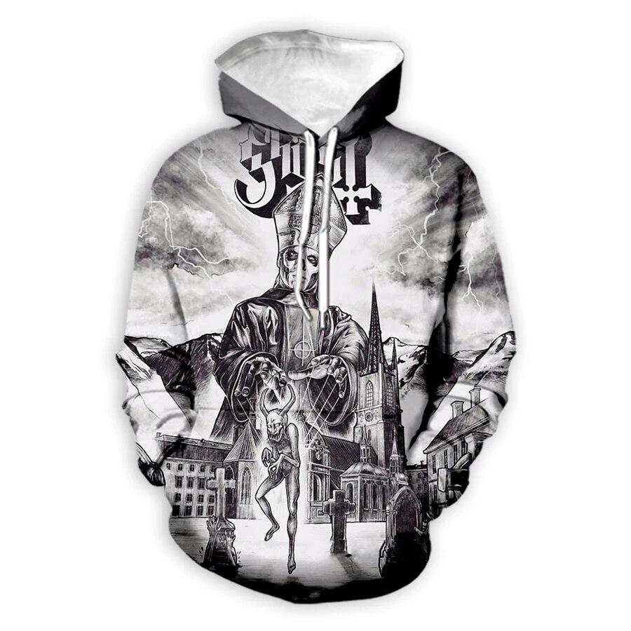 Ghost Band 3D Print Hoodies Men Women Fashion Streetwear Hip Hop Y2k Hoodie Pullovers Casual Hooded Sweatshirts Kids Clothing
