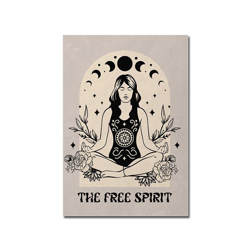 Witch Tarot Poster Abstract Celestial Canvas Painting Bohemian Astrology Art Printing Scandinavian Mural Living Room Decoration