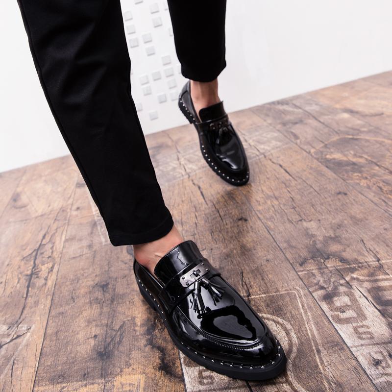 Men's Shoes Leather Fashion Men Loafers Shoes Summer Breathable Vintage Tassel Men Slip On Outdoor Shoes Mocassins Homme L5