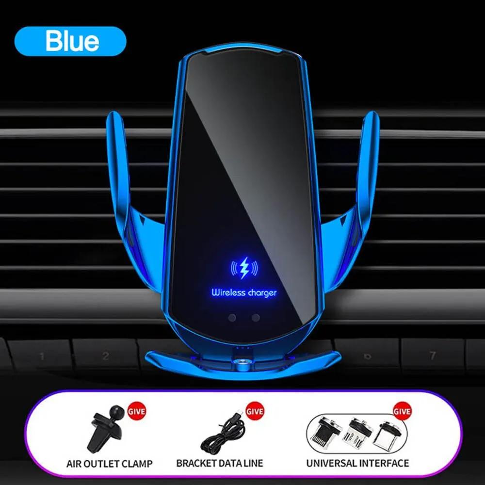 Smart Sensor 15W Беспроводное автомобильное зарядное устройство Автоматический зажимной держатель для iPhone и Qi Android Watch зарядное устройство Oneplus зарядное устройство Carregador S